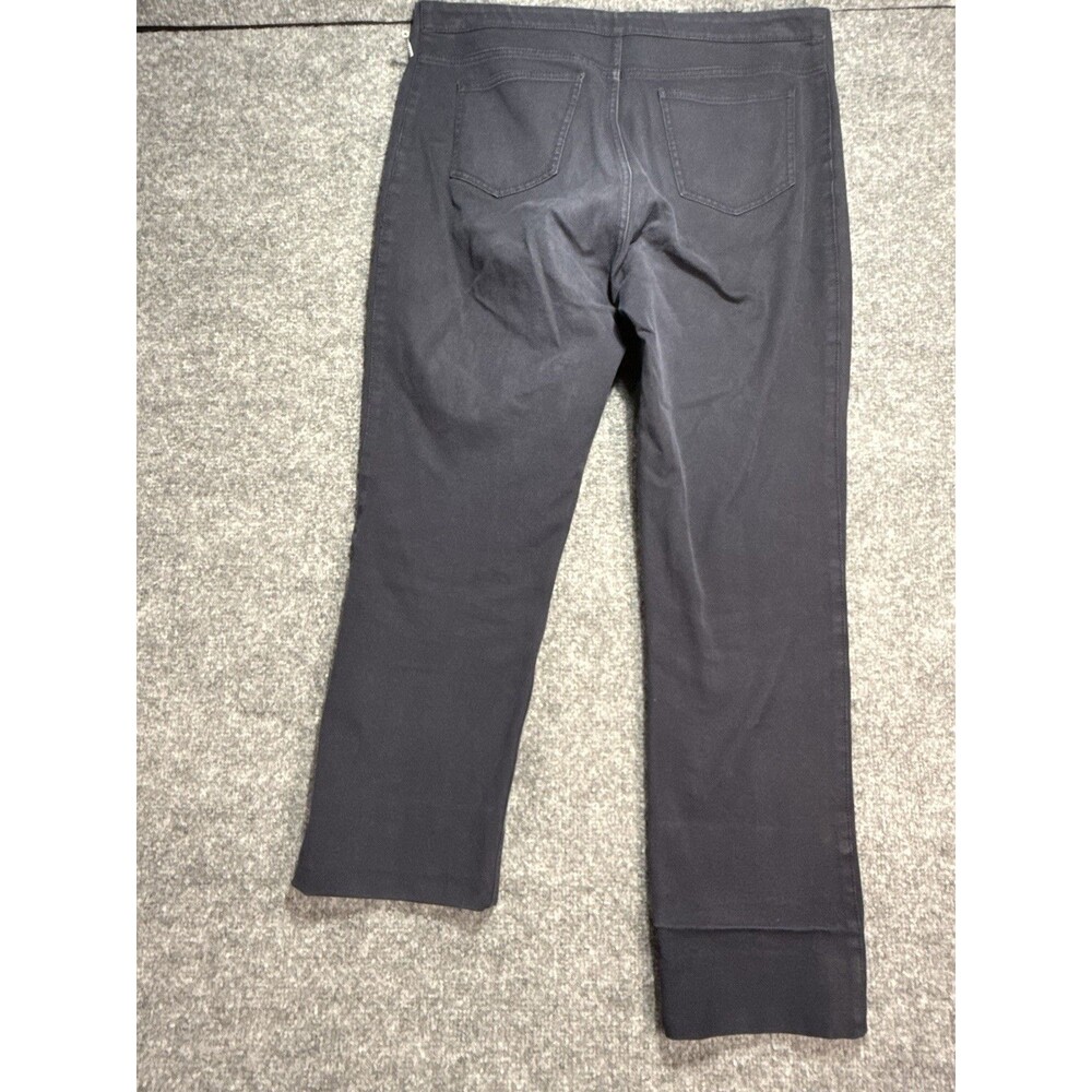 M.M.LaFleur Womens 14 Black Adjustable Snap Hem Pants Cropped Ankle Career